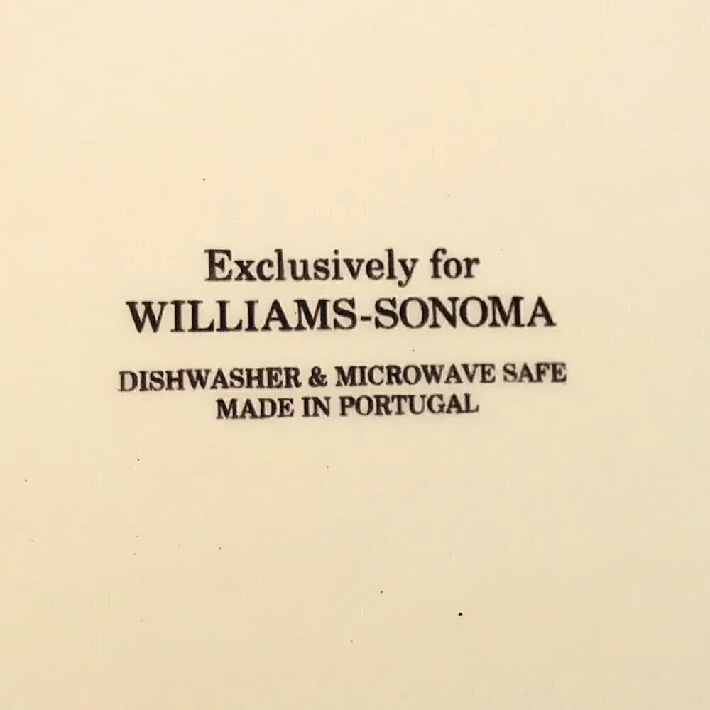 Williams Sonoma Blue Ivory Ceramic 9.5 Inch Pasta Bowl